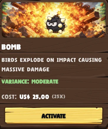 Интерфейс Bomb Mode в Angry Balls